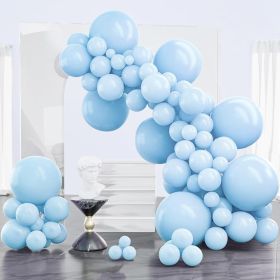 PartyWoo Baby Blue Balloons 100pcs Different Sizes of 18 12 10 5 Inch Light Pastel Sky Aqua Blue Balloon Arch Kit Garland for Graduation Baby Sho