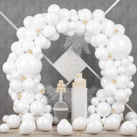 90pack White Balloons Different Size 18/12/10/5 Inch Pearl White Balloon Garland Arch Kit for Wedding, Birthday, Graduation, Bridal Shower