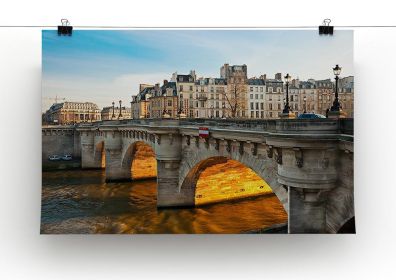 Pont neuf Ile de la Cite Canvas Print or Poster (Type: Poster Print, size: Medium (16" x 12"))