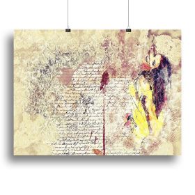 Woman Painting Canvas Print or Poster (Type: Poster Print, size: Medium (16" x 12"))